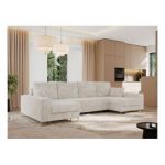 Narożnik DORIAN U - uniwersalny - beżowy, sztruks