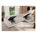 Narożnik DORIAN U - uniwersalny - beżowy, sztruks