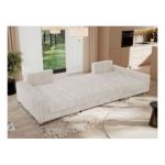 Narożnik DORIAN U - uniwersalny - beżowy, sztruks