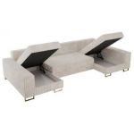 Narożnik DORIAN U - uniwersalny - beżowy, sztruks