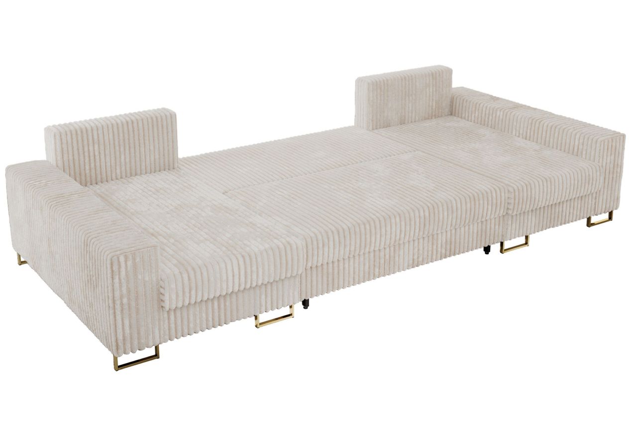 Narożnik DORIAN U - uniwersalny - beżowy, sztruks