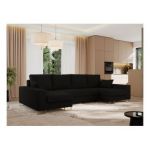 Narożnik DORIAN U - uniwersalny - czarny, boucle