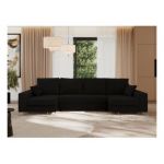 Narożnik DORIAN U - uniwersalny - czarny, boucle