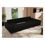 Narożnik DORIAN U - uniwersalny - czarny, boucle