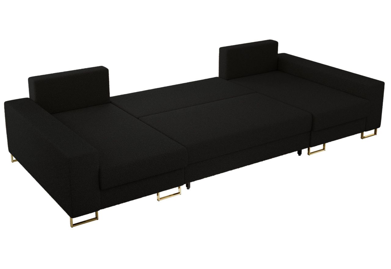 Narożnik DORIAN U - uniwersalny - czarny, boucle