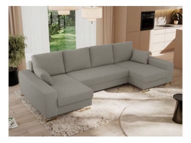 Narożnik DORIAN U - uniwersalny - jasnoszary, boucle