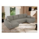 Narożnik DORIAN U - uniwersalny - jasnoszary, boucle