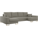 Narożnik DORIAN U - uniwersalny - jasnoszary, boucle