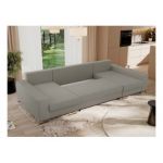 Narożnik DORIAN U - uniwersalny - jasnoszary, boucle