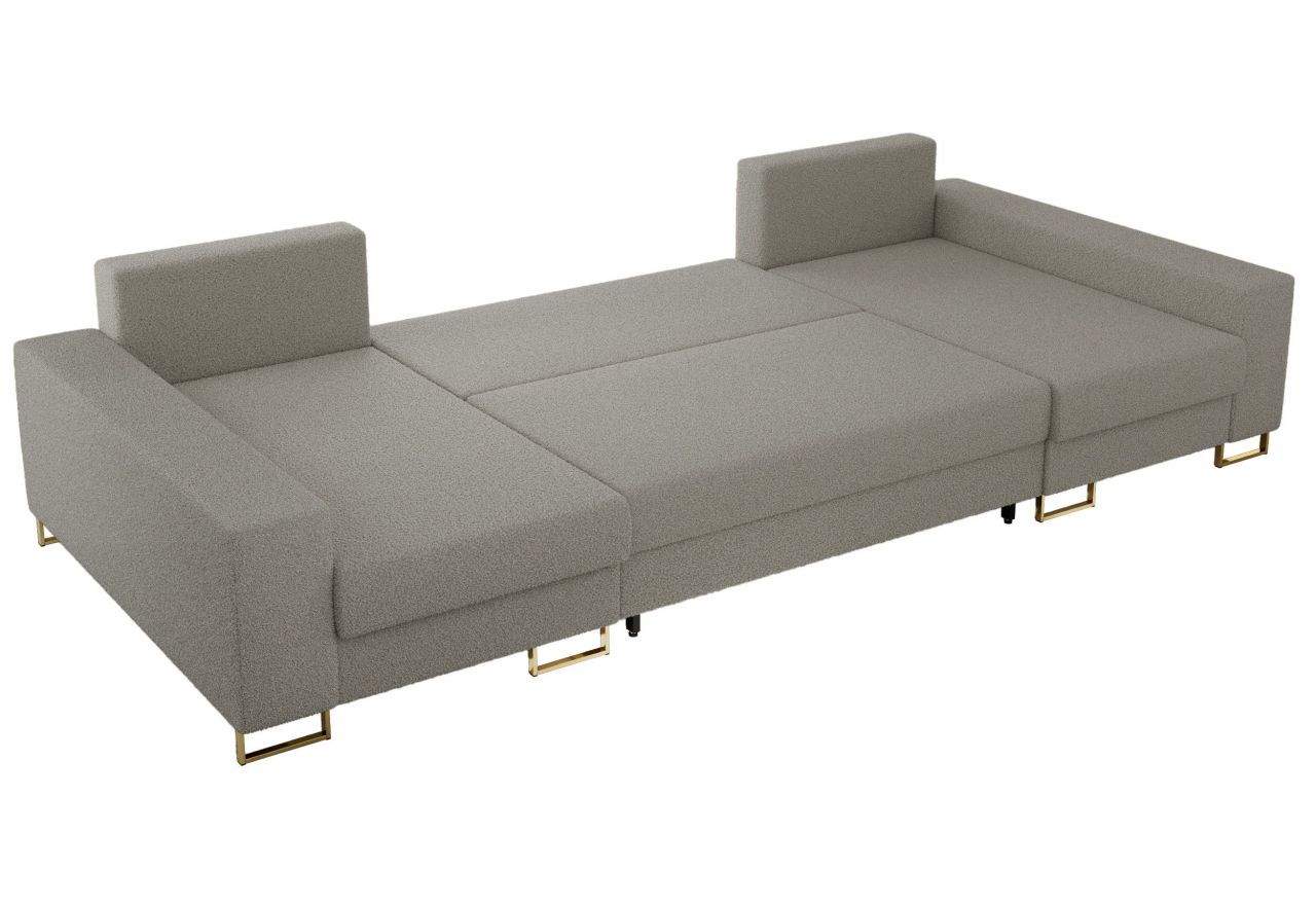 Narożnik DORIAN U - uniwersalny - jasnoszary, boucle