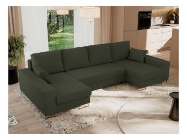 Narożnik DORIAN U - uniwersalny - zielony, boucle