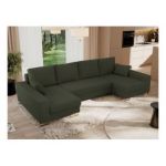 Narożnik DORIAN U - uniwersalny - zielony, boucle