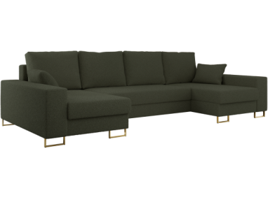 Narożnik DORIAN U - uniwersalny - zielony, boucle