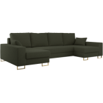 Narożnik DORIAN U - uniwersalny - zielony, boucle