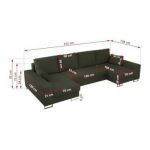 Narożnik DORIAN U - uniwersalny - zielony, boucle