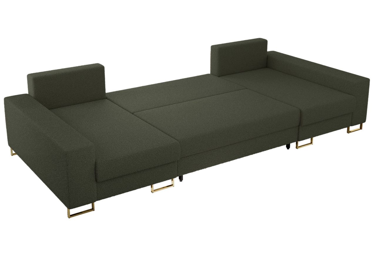 Narożnik DORIAN U - uniwersalny - zielony, boucle