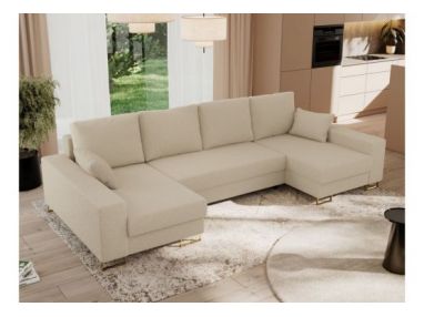 Narożnik DORIAN U - uniwersalny - kremowy, boucle