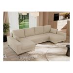 Narożnik DORIAN U - uniwersalny - kremowy, boucle