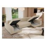 Narożnik DORIAN U - uniwersalny - kremowy, boucle