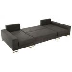 Narożnik DORIAN U - uniwersalny - ciemnoszary, welwet