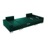 Narożnik DORIAN U - uniwersalny - ciemnozielony, welwet