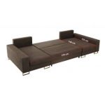 Narożnik DORIAN U - uniwersalny - brązowy, welwet