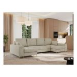 Narożnik DORIAN U - uniwersalny - beżowy, welwet