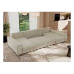 Narożnik DORIAN U - uniwersalny - beżowy, welwet