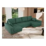 Narożnik DORIAN U - uniwersalny - zielony, struktura