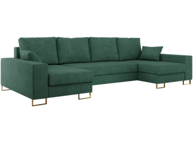 Narożnik DORIAN U - uniwersalny - zielony, struktura