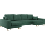 Narożnik DORIAN U - uniwersalny - zielony, struktura