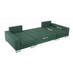 Narożnik DORIAN U - uniwersalny - zielony, struktura