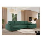 Narożnik DORIAN U - uniwersalny - zielony, struktura