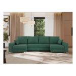 Narożnik DORIAN U - uniwersalny - zielony, struktura