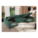 Narożnik DORIAN U - uniwersalny - zielony, struktura