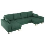 Narożnik DORIAN U - uniwersalny - zielony, struktura