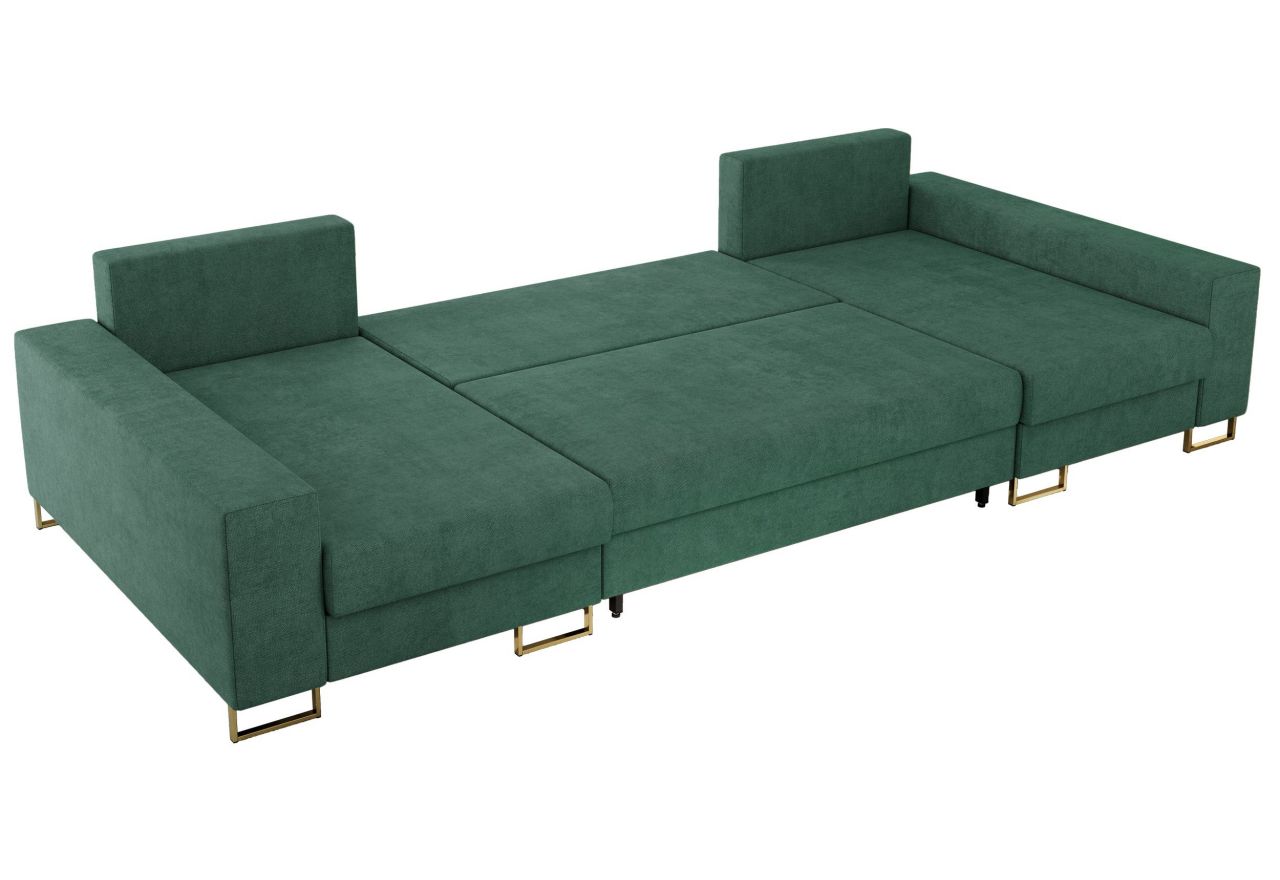 Narożnik DORIAN U - uniwersalny - zielony, struktura