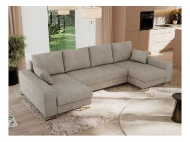 Narożnik DORIAN U - uniwersalny - beżowy, struktura