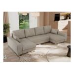 Narożnik DORIAN U - uniwersalny - beżowy, struktura