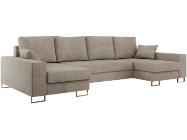 Narożnik DORIAN U - uniwersalny - beżowy, struktura