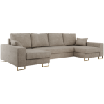 Narożnik DORIAN U - uniwersalny - beżowy, struktura