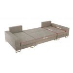 Narożnik DORIAN U - uniwersalny - beżowy, struktura