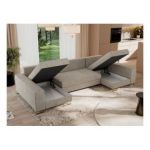 Narożnik DORIAN U - uniwersalny - beżowy, struktura