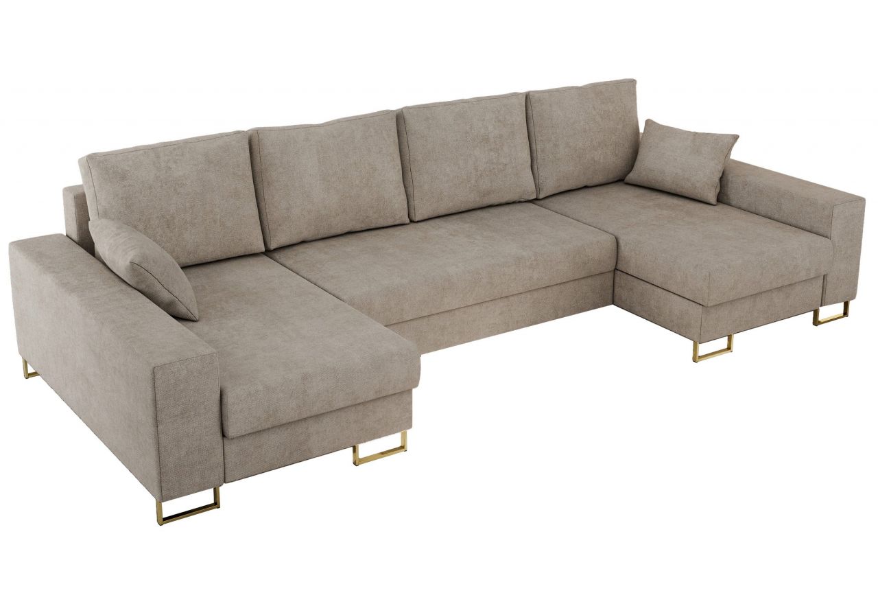 Narożnik DORIAN U - uniwersalny - beżowy, struktura