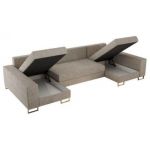 Narożnik DORIAN U - uniwersalny - beżowy, struktura