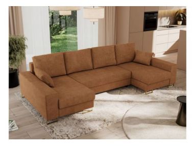 Narożnik DORIAN U - uniwersalny - pomarańczowy, struktura