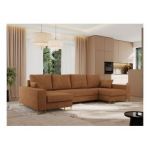 Narożnik DORIAN U - uniwersalny - pomarańczowy, struktura