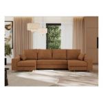 Narożnik DORIAN U - uniwersalny - pomarańczowy, struktura