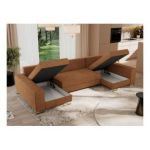 Narożnik DORIAN U - uniwersalny - pomarańczowy, struktura