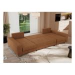 Narożnik DORIAN U - uniwersalny - pomarańczowy, struktura